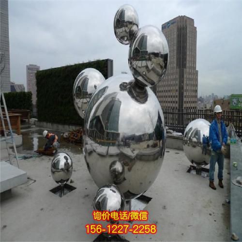 小區不銹鋼鏡面雕塑，提升景觀視覺效果