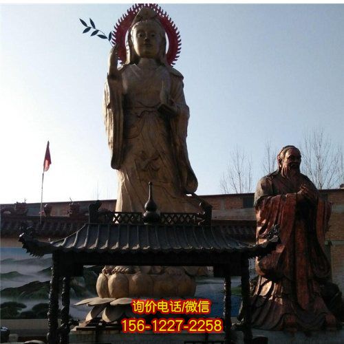鑄銅觀音佛像雕塑，點亮寺院美景