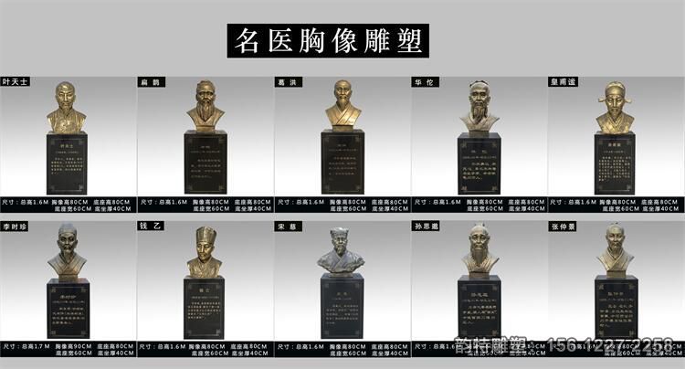 玻璃鋼四大名醫雕像，古代中醫文化雕塑加工廠