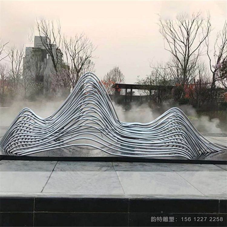 不銹鋼管假山雕塑，抽象鋼管假山雕塑加工廠