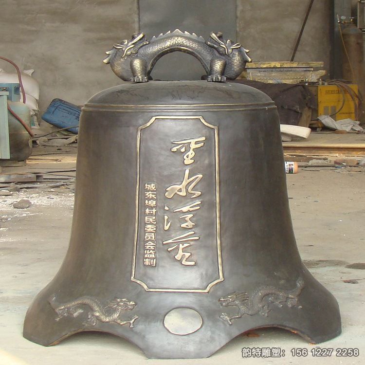 寺廟銅鐘雕塑，大型青銅鐘雕塑